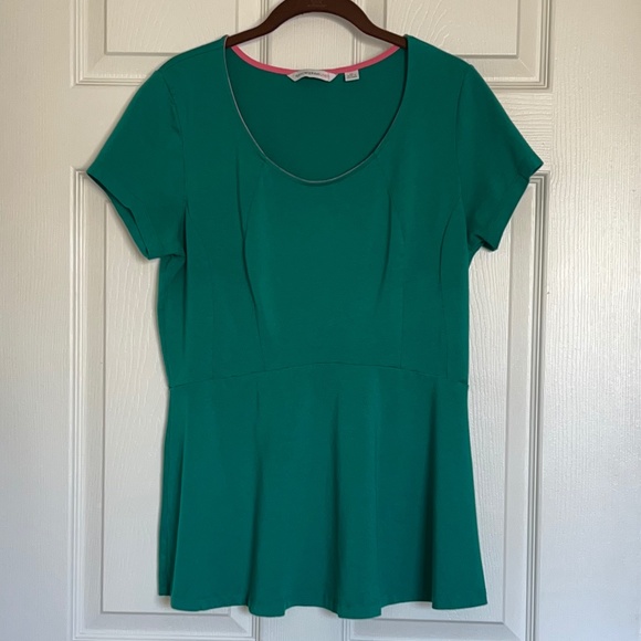 EUC - Isaac Mizrahi Live! Short Sleeve Peplum Top - Picture 4 of 9